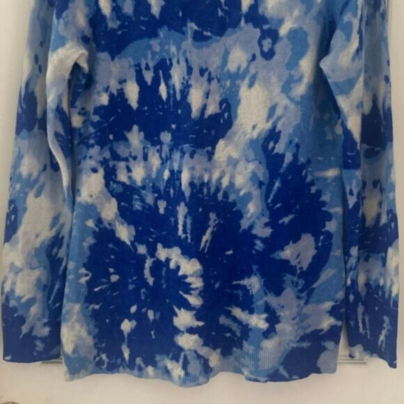 Charter Club Cashmere Tie-Dyed Sweater Size Medium Blue - Picture 3 of 7
